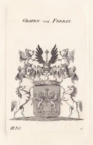 Grafen von Forray. - Wappen Adel coat of arms Heraldik heraldry