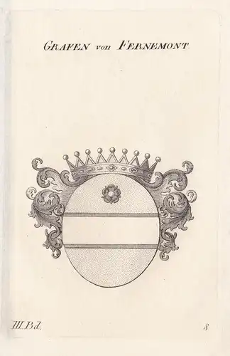 Grafen von Fernemont. - Wappen Adel coat of arms Heraldik heraldry