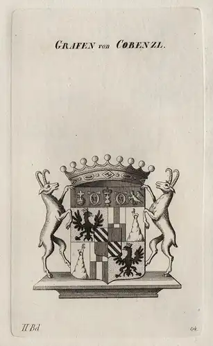 Grafen von Cobenzl. - Cobenzl Kobenzl Cubencel Cubencl Cobentsl Cobenzl Kobenzlové Wappen coat of arms Heraldi