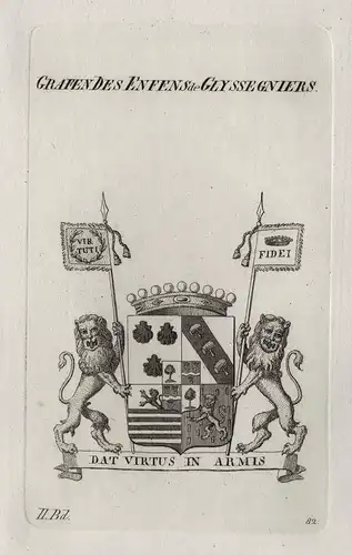 Grafen des Enfens de Glyssengniers - Enfens de Glyssegniers Wappen coat of arms Heraldik heraldry