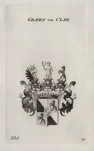 Grafen von Clam - Clam Wappen coat of arms Heraldik heraldry