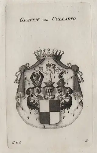 Grafen von Collalto. - Fürsten von Collalto und San Salvatore Wappen coat of arms Heraldik heraldry