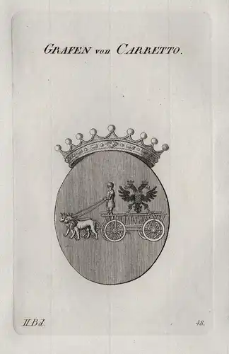 Grafen von Carretto - Carretto Wappen coat of arms Heraldik heraldry