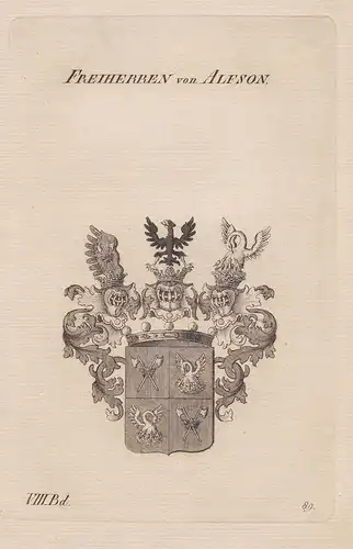 Freiherren von Aleson. - Alison Wappen Adel coat of arms Heraldik heraldry