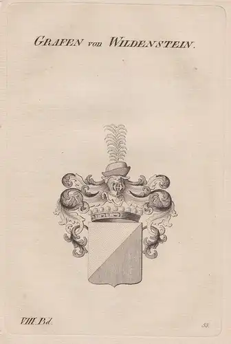 Grafen von Wildenstein. - Wildenfels Wappen Adel coat of arms Heraldik heraldry