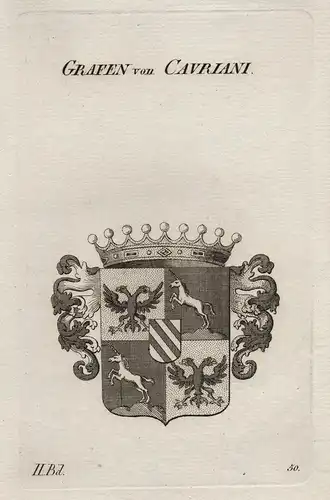 Grafen von Cavriani - Cavriani Wappen coat of arms Heraldik heraldry