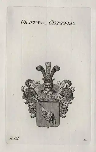 Grafen von Cettner - Cettner Wappen coat of arms Heraldik heraldry