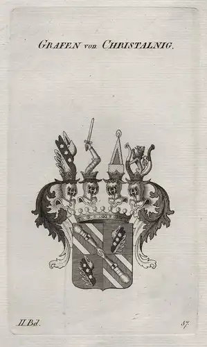 Grafen von Christalnig - Christalnigg von und zu Gillitzstein Wappen coat of arms Heraldik heraldry