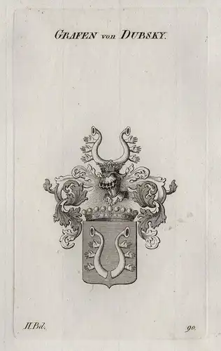 Grafen von Dubsky - Dubský Dubský von Trebomyslice Wappen coat of arms Heraldik heraldry