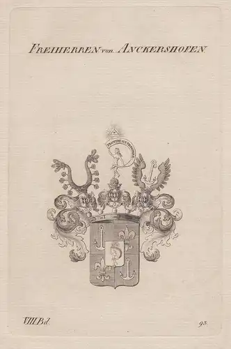 Freiherren von Anckershofen. - Wappen Adel coat of arms Heraldik heraldry