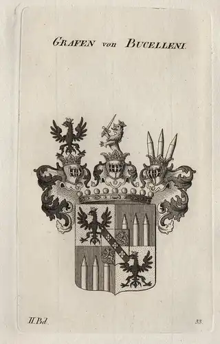 Grafen von Bucelleni - Bucelleni Wappen Adel coat of arms Heraldik heraldry