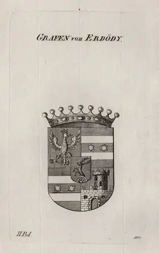 Grafen von Erdödy. - Erdody Wappen Adel coat of arms Heraldik heraldry