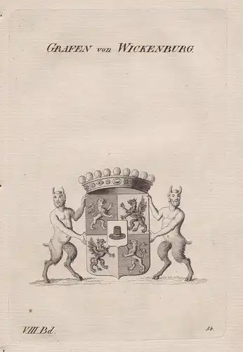 Grafen von Wickenburg. - Wappen Adel coat of arms Heraldik heraldry