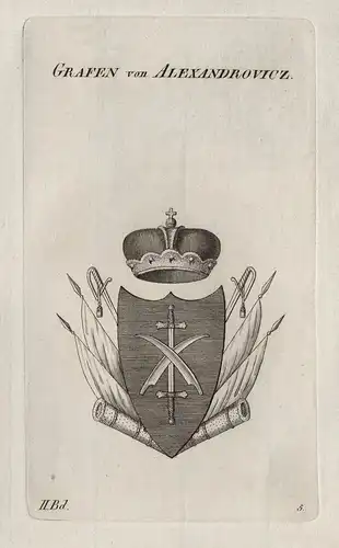Grafen von Alexandrovicz - Alexandrowicz Wappen Adel coat of arms Heraldik heraldry