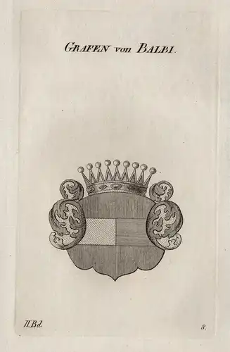 Grafen von Balbi - Balbi Wappen Adel coat of arms Heraldik heraldry