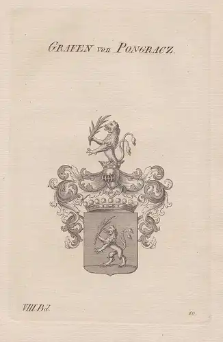 Grafen von Pongracz. - Wappen Adel coat of arms Heraldik heraldry