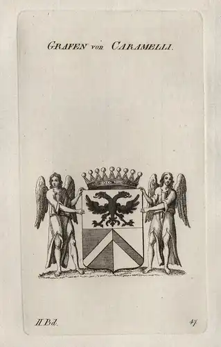 Grafen von Caramelli. - Caramelli Wappen Adel coat of arms Heraldik heraldry