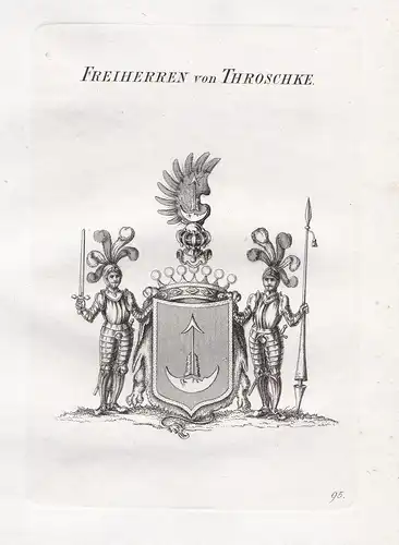 Freiherren von Throschke. - Throschke Wappen coat of arms Heraldik heraldry