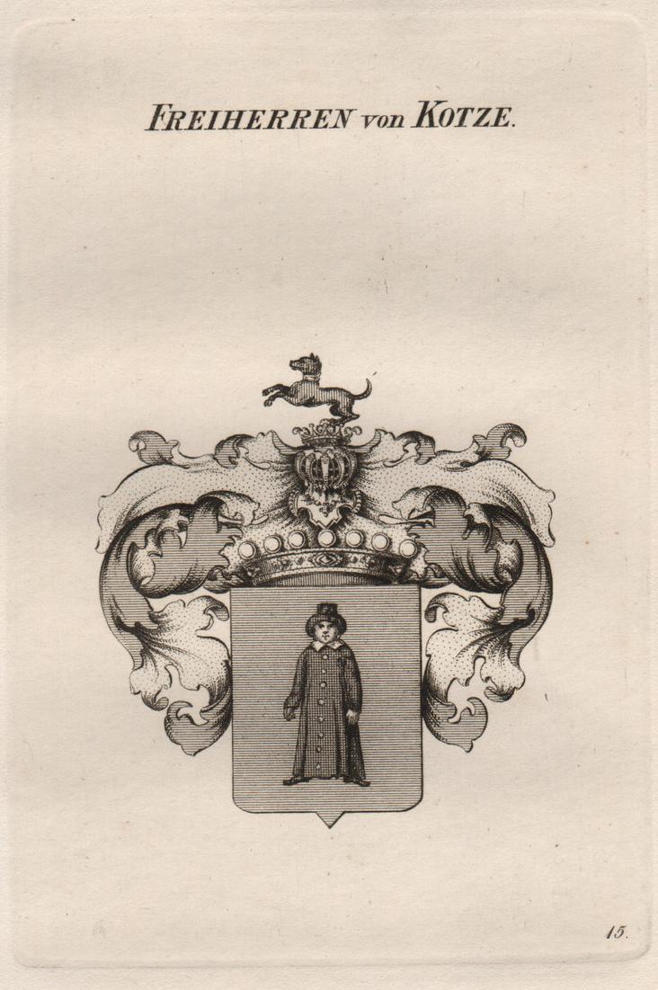 Freiherren von Kotze. Cotze Cozze Cottze Cozcze Koze Kotzé Kosse