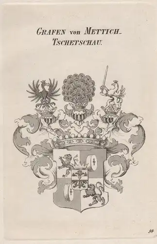 Grafen von Mettich_Tschetschau - Mettich Tschetschau Wappen coat of arms Heraldik heraldry