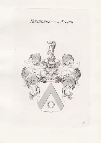 Freiherren von Wylich. - Wilich Wappen coat of arms Heraldik heraldry