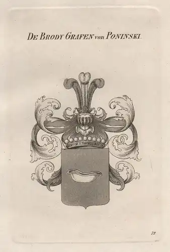 De Brody Grafen von Poninski. - Poninski Poninscy Wappen coat of arms Heraldik heraldry