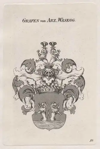 Grafen von Arz_Wasegg - Arz von Wasegg Wappen coat of arms Heraldik heraldry