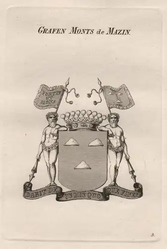 Grafen Monts de Mazin. - Wappen coat of arms Heraldik heraldry