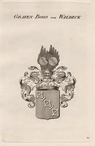 Grafen Boos von Waldeck - Boos von Waldeck Wappen coat of arms Heraldik heraldry