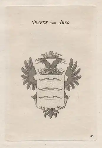 Grafen von Arco. - Arco Wappen coat of arms Heraldik heraldry