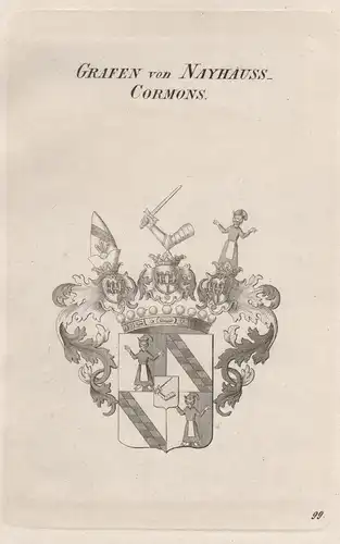 Grafen von Nayhauss_Cormons. - Nayhauß-Cormons Wappen coat of arms Heraldik heraldry