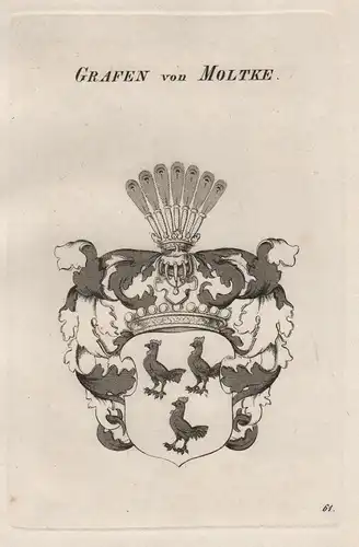 Grafen von Moltke. - Wappen coat of arms Heraldik heraldry