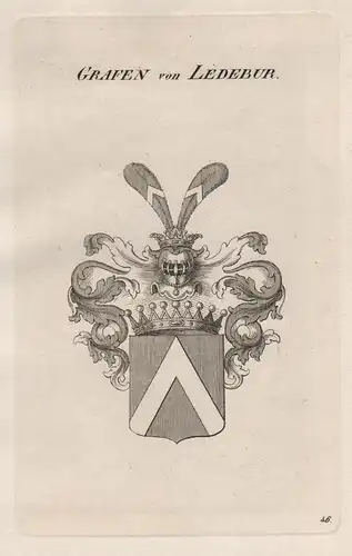 Grafen von Ledebur. - Ledebuer Wappen coat of arms Heraldik heraldry