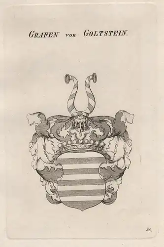 Grafen von Goltstein - Goldstein Goltstein Wappen coat of arms Heraldik heraldry