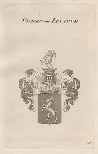 Grafen von Leutrum. - Wappen coat of arms Heraldik heraldry