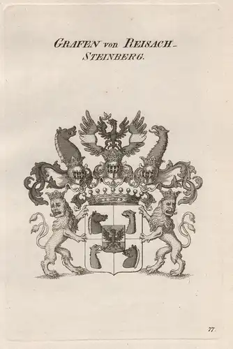 Grafen von Reisach-Steinberg. - Reisach Steinberg Wappen Adel coat of arms Heraldik heraldry