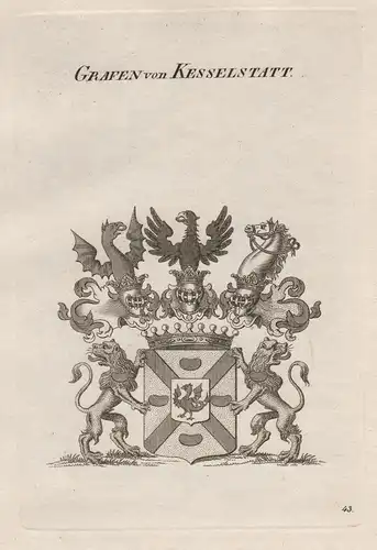 Grafen von Kesselstatt. - Kesselstatt Wappen coat of arms Heraldik heraldry