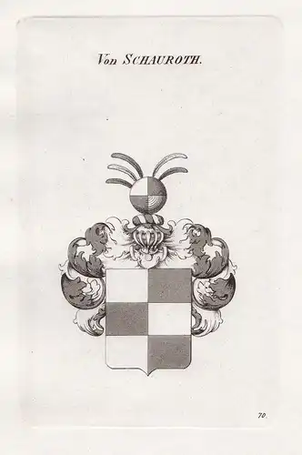 Von Schauroth. - Schauroth Wappen coat of arms Heraldik heraldry
