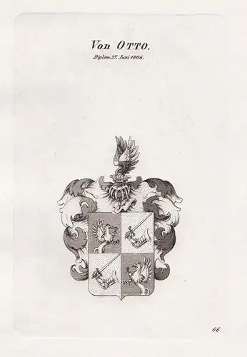 Von Otto. - Otto Wappen coat of arms Heraldik heraldry