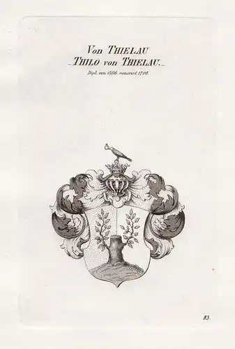 Von Thielau. Thilo von Thielau. - Thilo Thielau Wappen coat of arms Heraldik heraldry