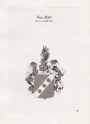 Von Rau. - Rau Wappen coat of arms Heraldik heraldry