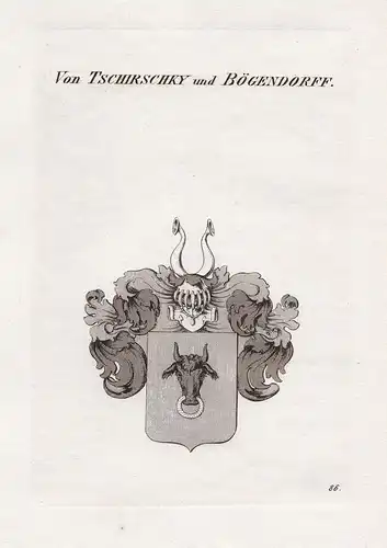 Von Tschirschky und Bögendorff. - Tschirschky Tschierschky Bögendorff Wappen coat of arms Heraldik heraldry