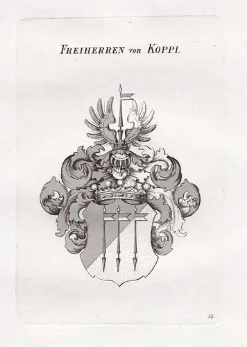 Freiherren von Koppi. - Wappen coat of arms Heraldik heraldry