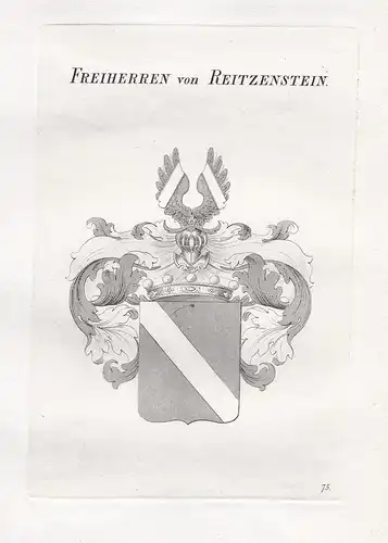 Freiherren von Reitzenstein. - Wappen coat of arms Heraldik heraldry