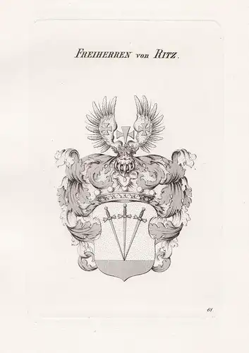 Freiherren von Ritz. - Wappen coat of arms Heraldik heraldry