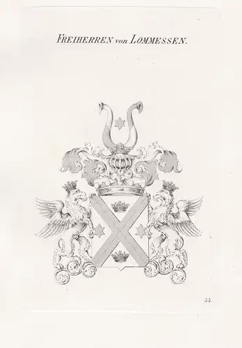 Freiherren von Lommessen. - Wappen coat of arms Heraldik heraldry