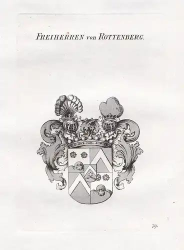 Freiherren von Rottenberg. - Rothenburg Rottenburg Rotenburg Wappen coat of arms Heraldik heraldry