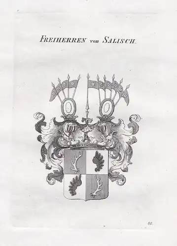 Freiherren von Salisch. - Wappen coat of arms Heraldik heraldry