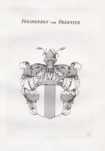 Freiherren von Obernitz. - Wappen coat of arms Heraldik heraldry