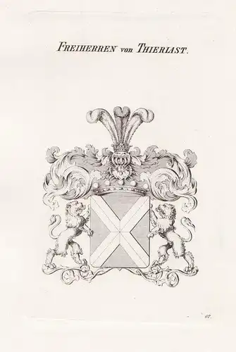 Freiherren von Thieriast. - Wappen coat of arms Heraldik heraldry